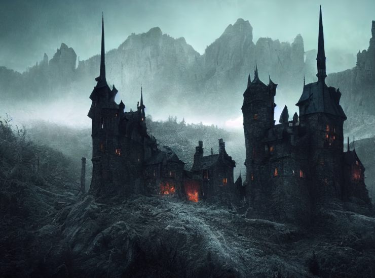 Illustrazione del castello di Dracula (Canva FOTO) - buildingcue.it