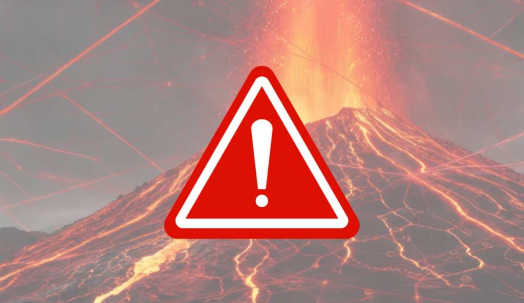 Illustrazione di un vulcano in eruzione (Canva FOTO) - buildingcue.it